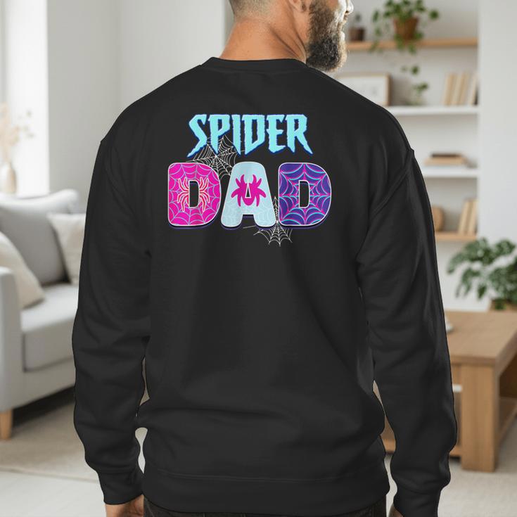 Parents Mom Spider Dad Matching Family Birthday Men's Sweatshirt Back Print