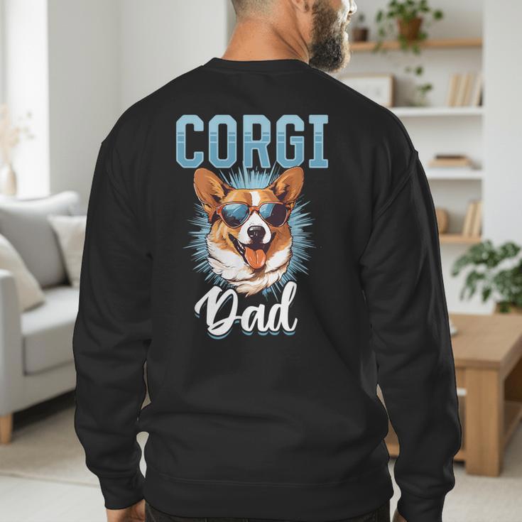 Pembroke Welsh Corgi Corgi Dad Men's Sweatshirt Back Print Pembroke Welsh Corgi Corgi Dad Men's Sweatshirt Back Print