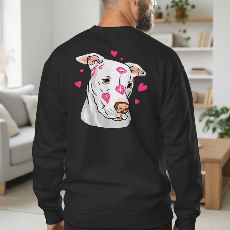 Pitbull Love Pitbull Moms Dads Men's Sweatshirt Back Print