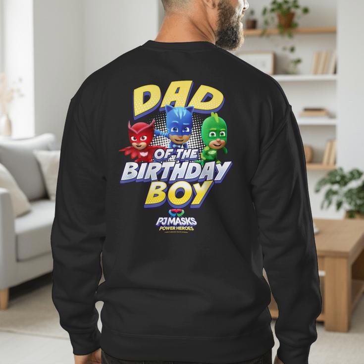 PJ Masks Group Shot Dad Of The Birthday Boy Logo Men's Sweatshirt Back Print