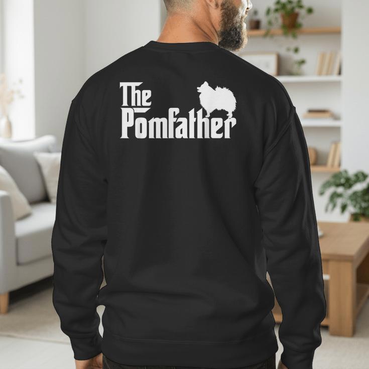 Pomeranian Father Dad The Pom Father Dog Lover Small Men's Sweatshirt Back Print