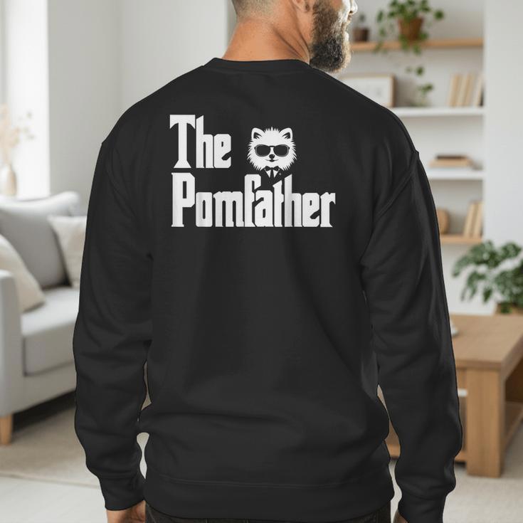 The PomFather Pomeranian Dog Dad Shirt Men Men's Sweatshirt Back Print