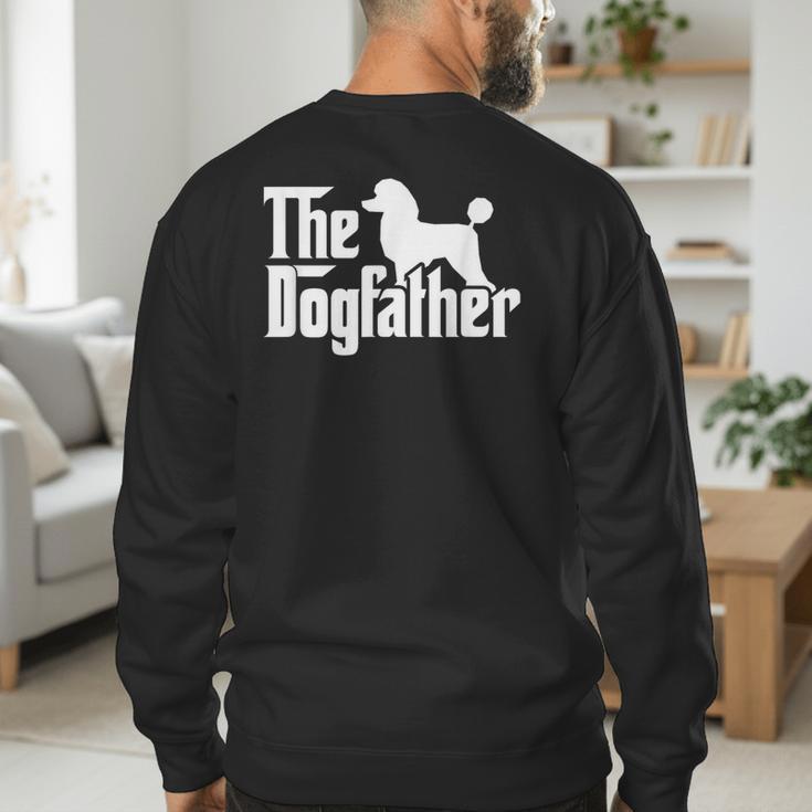 Poodle The Dogfather Cool Dog Daddy Dad Papa Father Men Kids Men's Sweatshirt Back Print
