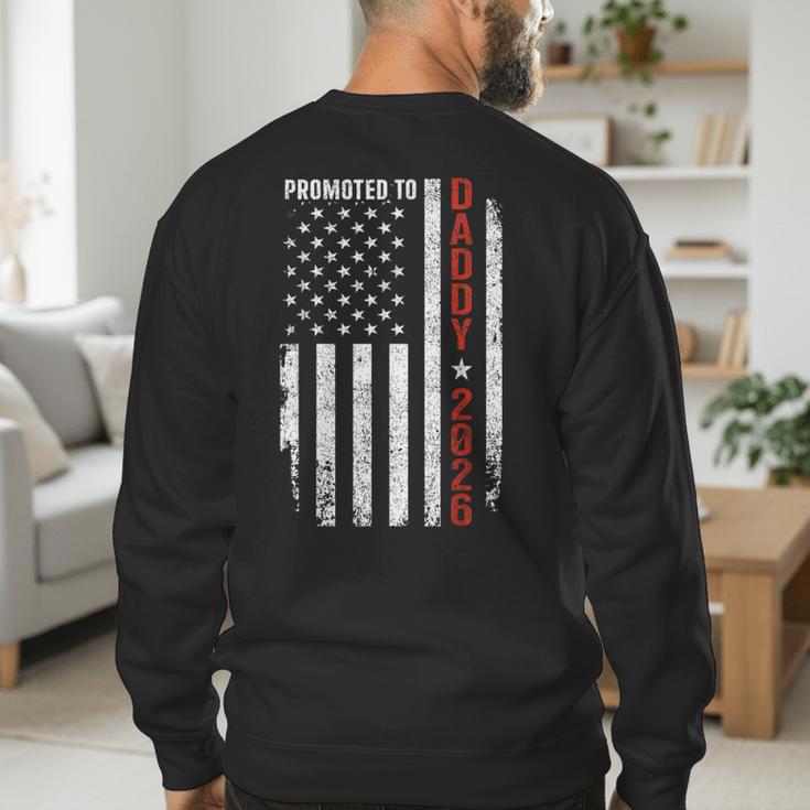 Promoted To Daddy 2026 Men's Sweatshirt Back Print Promoted To Daddy 2026 Men's Sweatshirt Back Print