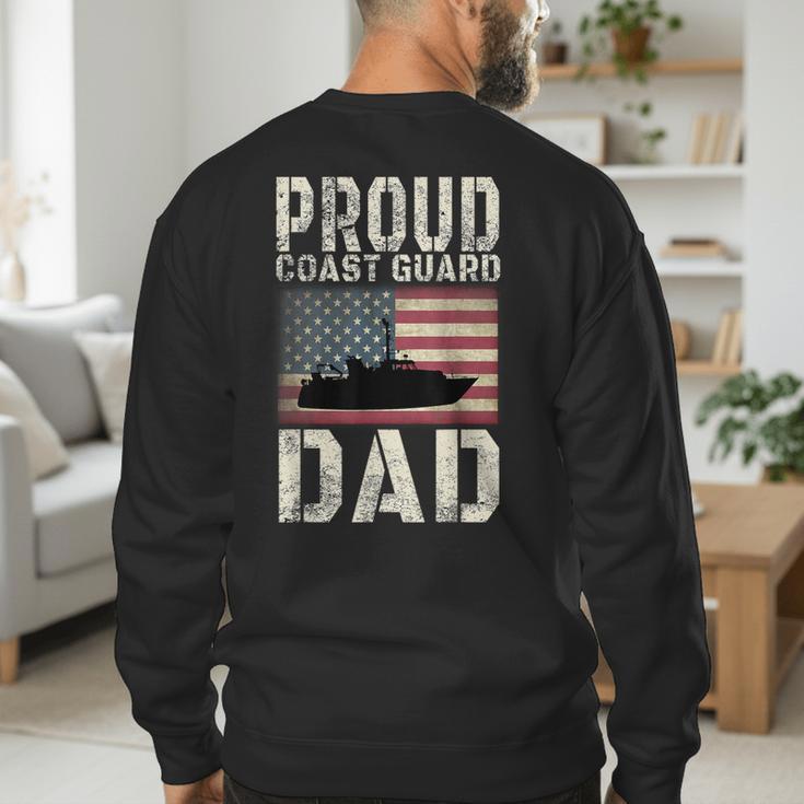 Proud Coast Guard Dad USCG American Flag T-Shirt Men's Sweatshirt Back Print Proud Coast Guard Dad USCG American Flag T-Shirt Men's Sweatshirt Back Print