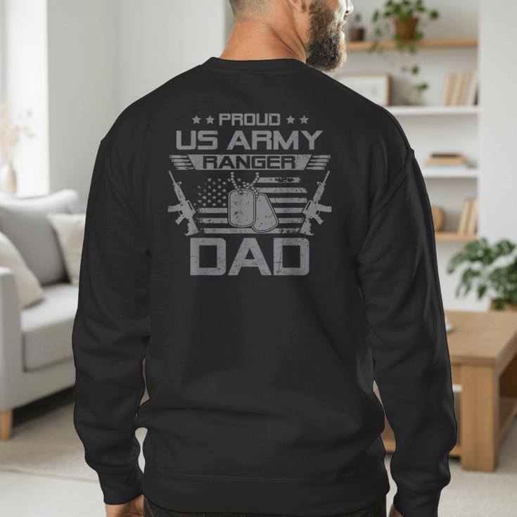 Proud US Army Ranger Dad Flag American USA Military Men's Sweatshirt Back Print Proud US Army Ranger Dad Flag American USA Military Men's Sweatshirt Back Print