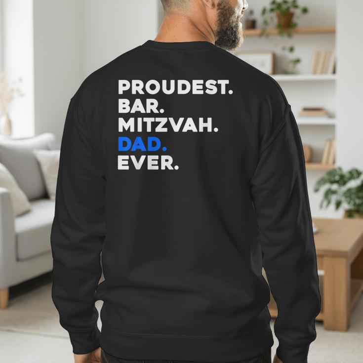 PROUDEST BAR MITZVAH DAD EVER Jewish BOY Celebration Men's Sweatshirt Back Print