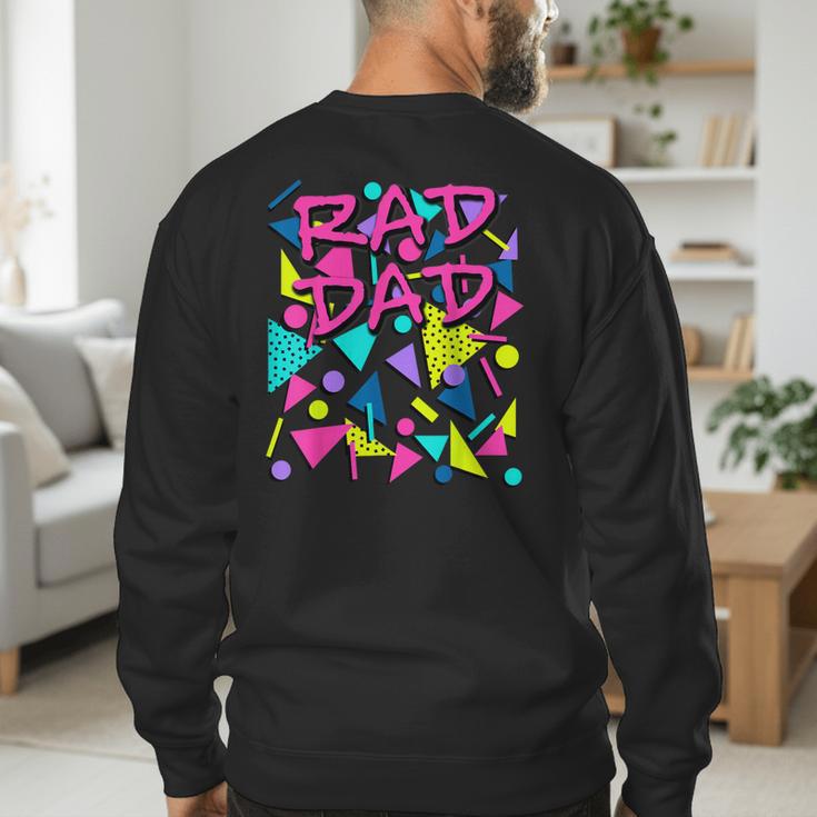 Rad Dad 80s Throwback Men's Sweatshirt Back Print