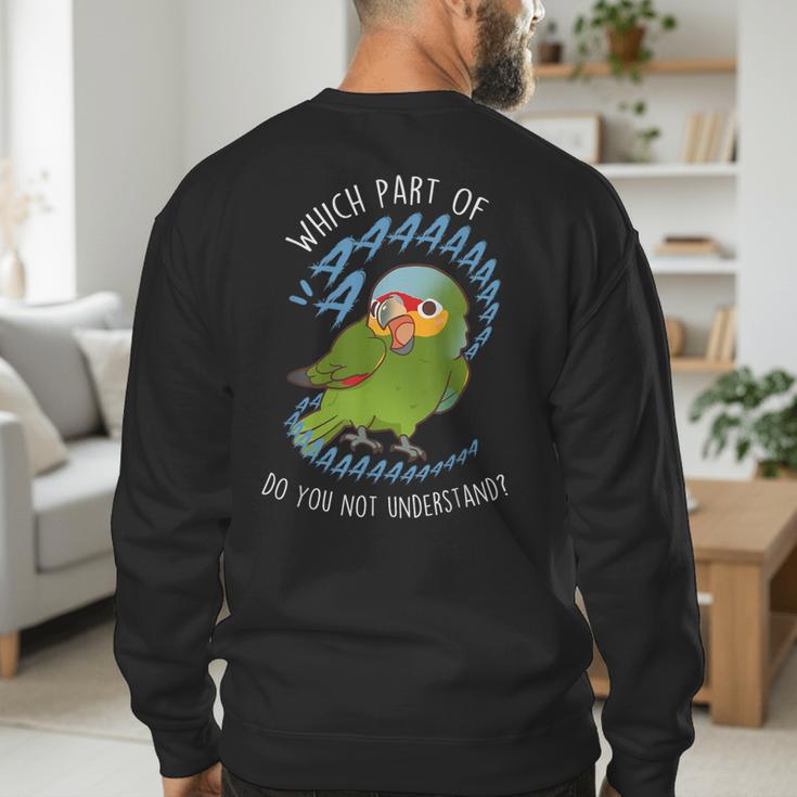 Red-Lored Amazon Parrot Aaaa Cute Pet Bird Mom Dad Men's Sweatshirt Back Print Red-Lored Amazon Parrot Aaaa Cute Pet Bird Mom Dad Men's Sweatshirt Back Print