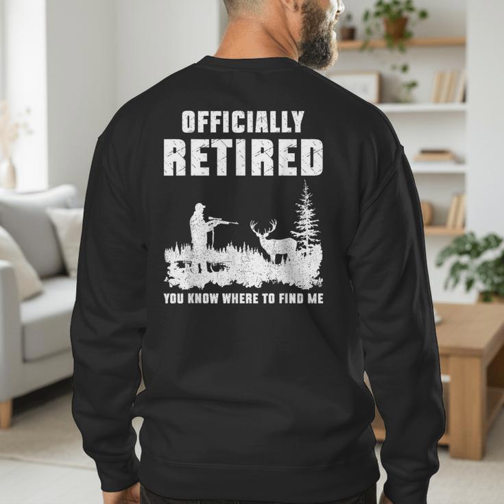 Retirement 2025 Retire Deer Hunting Retired For Dad Men's Sweatshirt Back Print Retirement 2025 Retire Deer Hunting Retired For Dad Men's Sweatshirt Back Print