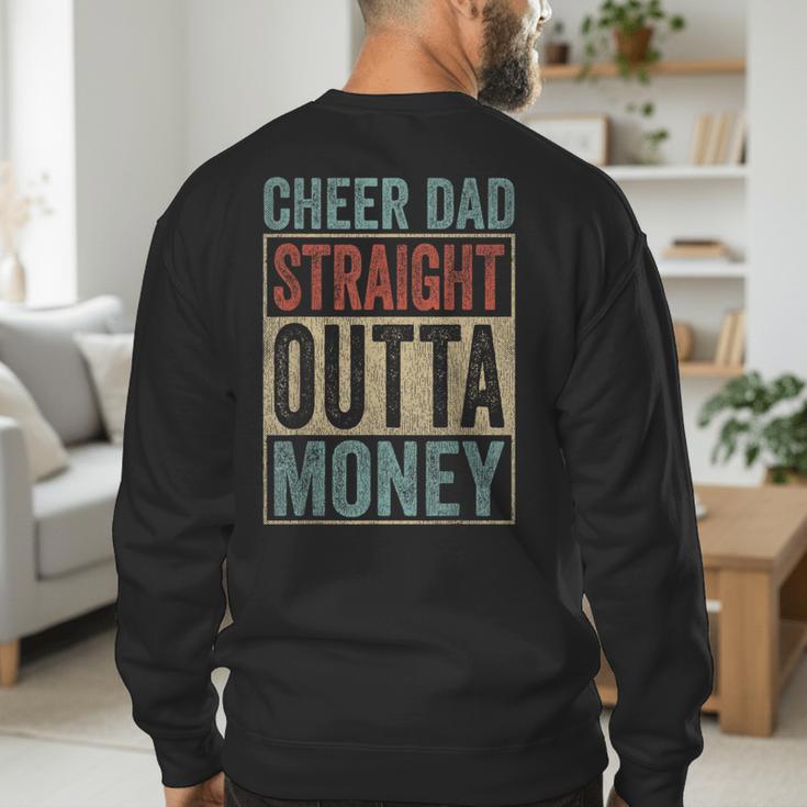 Retro Cheer Dad Straight Outta Money Men's Sweatshirt Back Print