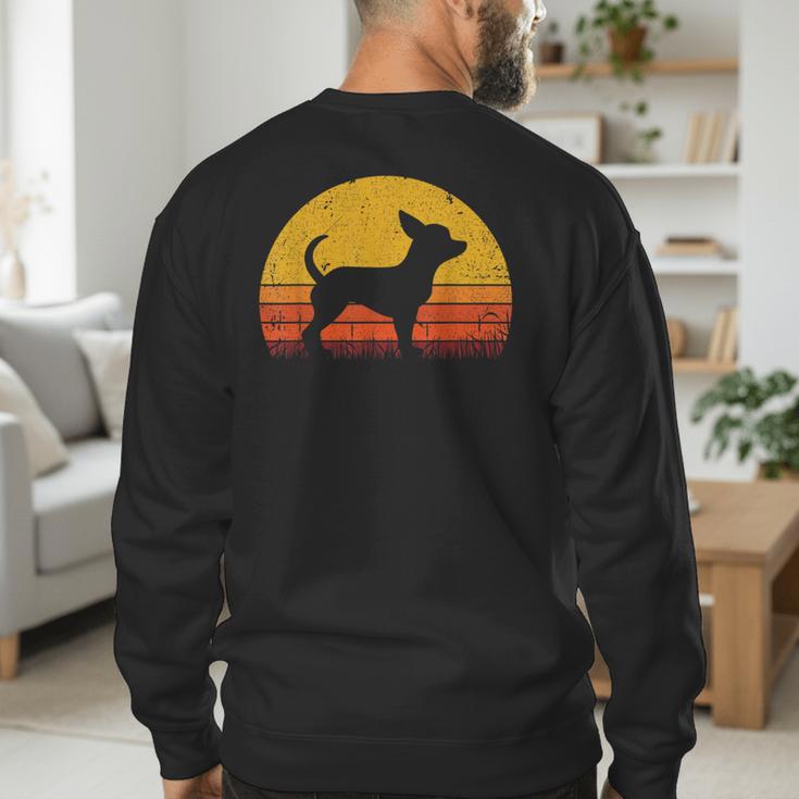 Retro Chihuahua Men Women Dog Mom Dad Chihuahua Men's Sweatshirt Back Print Retro Chihuahua Men Women Dog Mom Dad Chihuahua Men's Sweatshirt Back Print