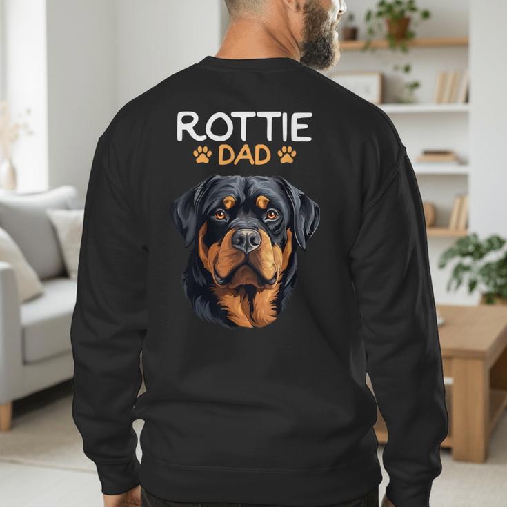 Rottie Dad Rottweiler Dog Men's Sweatshirt Back Print