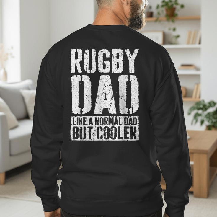 Rugby Dad Shirt Men Fathers Day Rugby Dad Men's Sweatshirt Back Print
