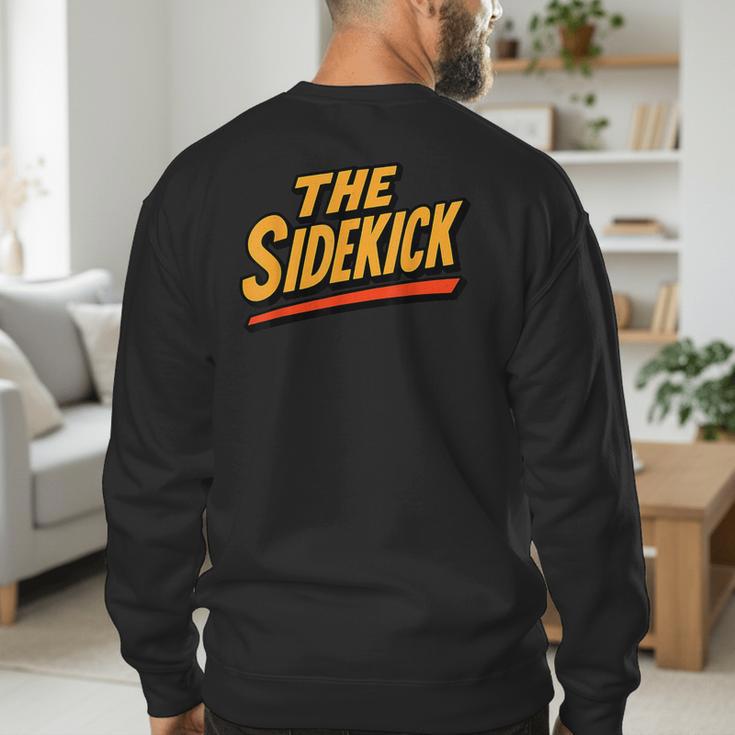 Sidekick Easy Halloween Matching Superhero Costume Dad Mom Men's Sweatshirt Back Print