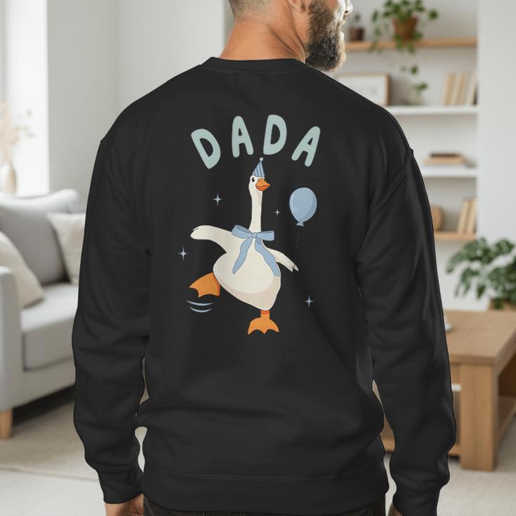 Silly Dada Silly Goose Mom Birthday Family Matching Party Men's Sweatshirt Back Print
