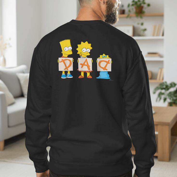 The Simpsons Father's Day Bart Lisa Maggie Dad Birthday Men's Sweatshirt Back Print