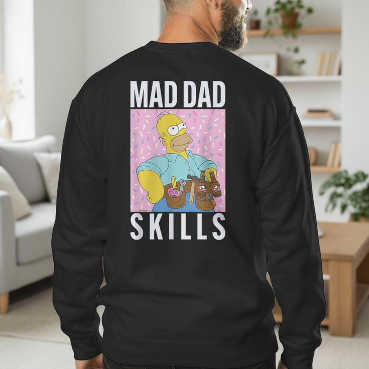 The Simpsons Father's Day Mad Dad Skills Homer Poster Men's Sweatshirt Back Print