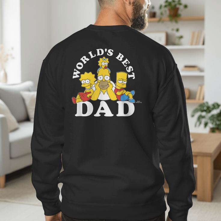 The Simpsons World's Best Dad Father's Day Group V2 Small Men's Sweatshirt Back Print