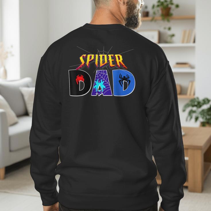 Spider Dad Shirt Birthday Fathers Day Halloween Costumes Pjs Men's Sweatshirt Back Print Spider Dad Shirt Birthday Fathers Day Halloween Costumes Pjs Men's Sweatshirt Back Print