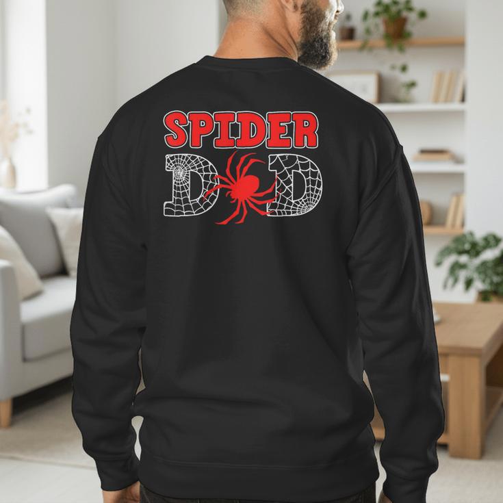 Spider Dad Spidey Birthday Family Matching Kid Daddy Spiders Men's Sweatshirt Back Print Spider Dad Spidey Birthday Family Matching Kid Daddy Spiders Men's Sweatshirt Back Print