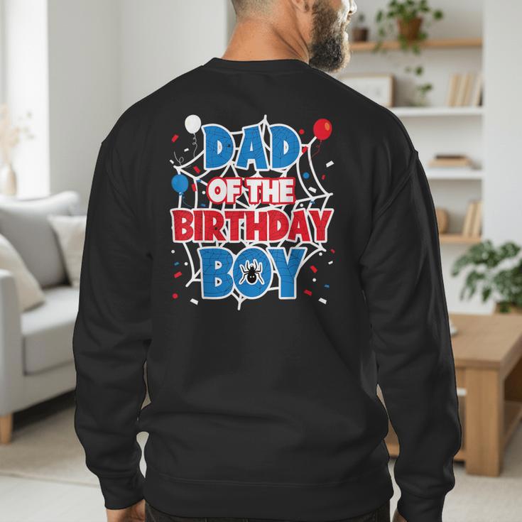 Spider Web Dad Of The Birthday Boy Men's Sweatshirt Back Print