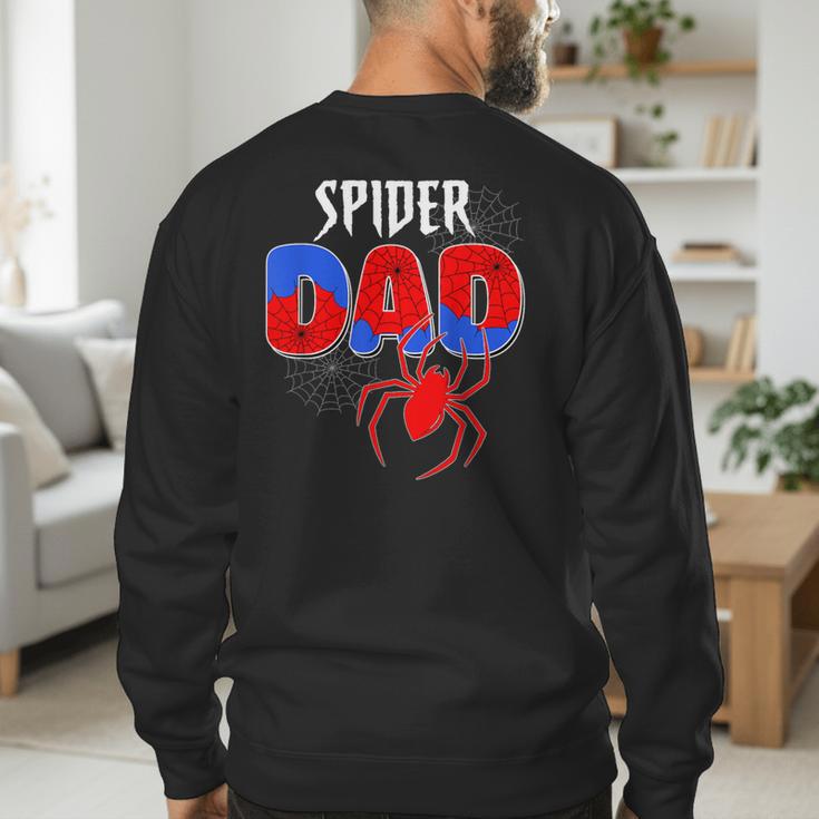 Spiders Dad Matching Family Birthday Father's Day Men's Sweatshirt Back Print