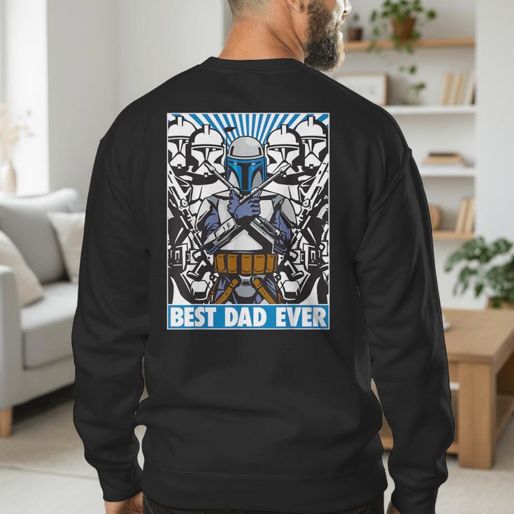 Star Wars Father's Day Jango Fett Best Dad Ever Men's Sweatshirt Back Print
