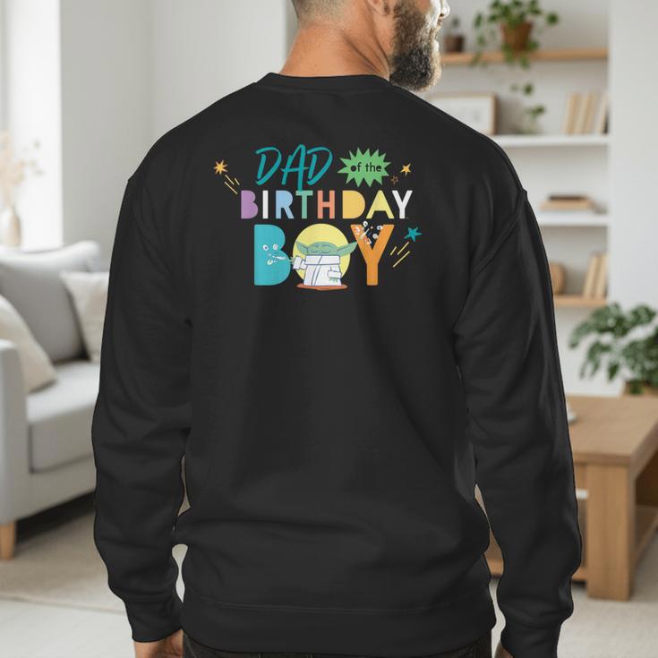 Star Wars Grogu Mandalorian Toon Dad Of The Birthday Boy Men's Sweatshirt Back Print