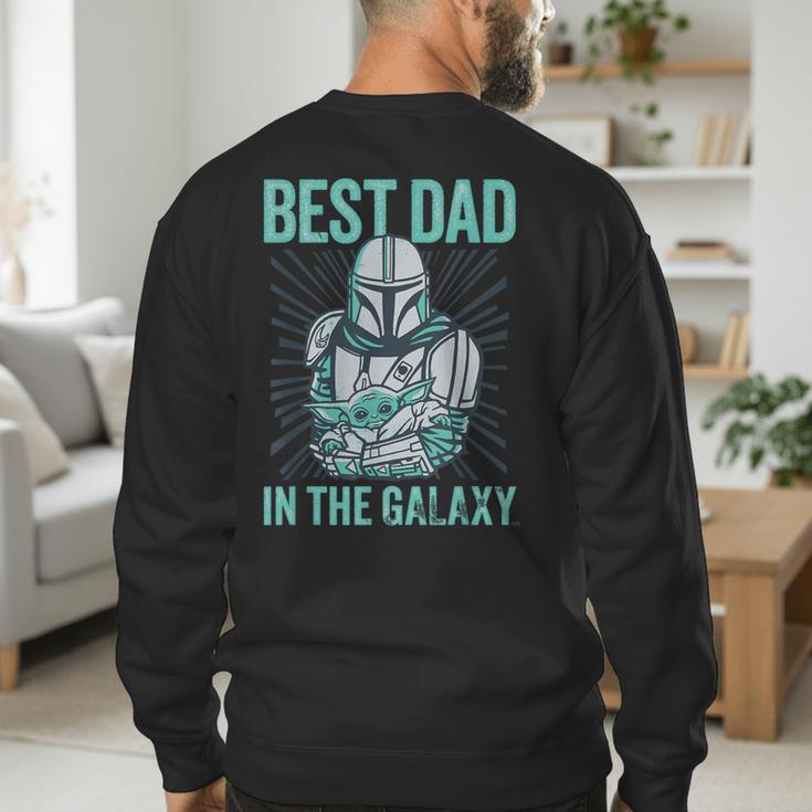 Star Wars The Mandalorian And Grogu Best Dad In The Galaxy Men's Sweatshirt Back Print Star Wars The Mandalorian And Grogu Best Dad In The Galaxy Men's Sweatshirt Back Print