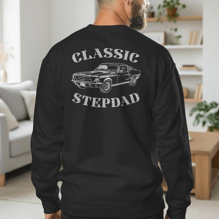Stepdad Classic Car Graphic Men's Sweatshirt Back Print Stepdad Classic Car Graphic Men's Sweatshirt Back Print