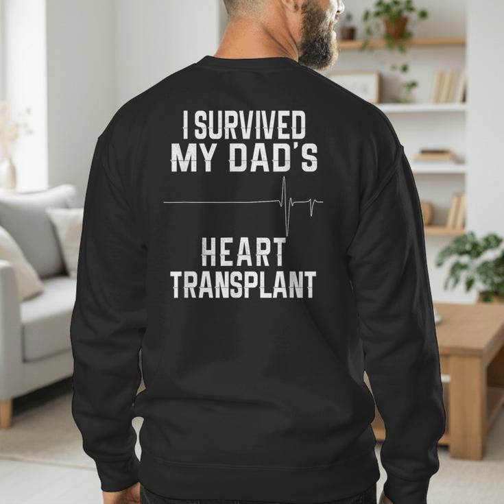 I Survived My Dad's Heart Transplant Men's Sweatshirt Back Print