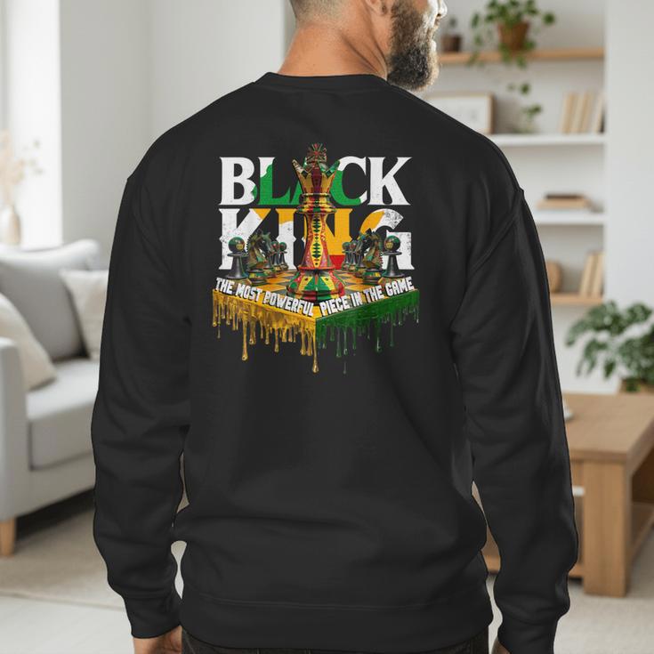 History I Am Black Man King Dad Melanin Men Women Men's Sweatshirt Back Print