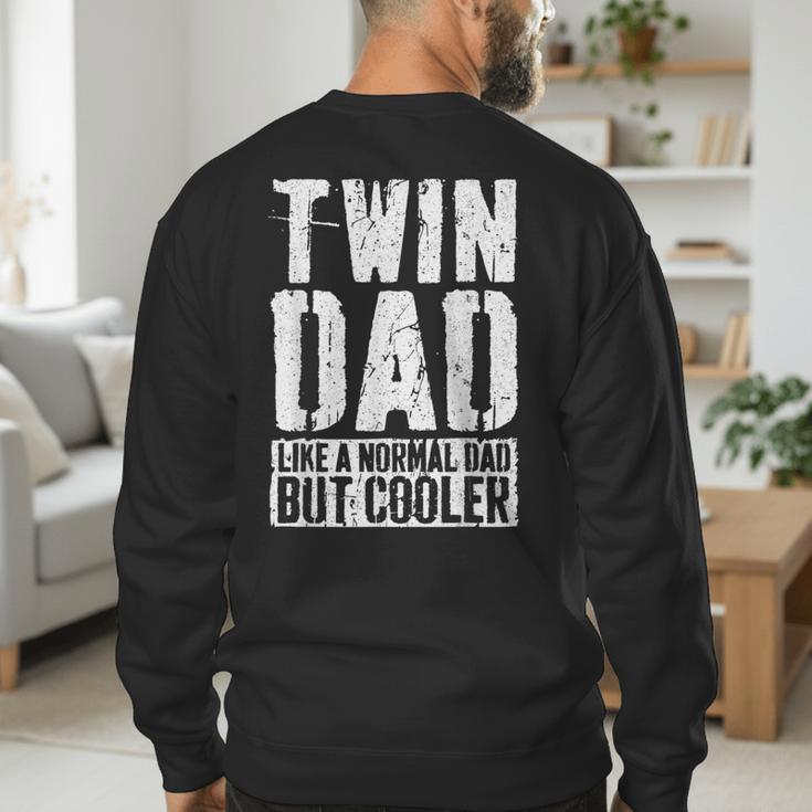 Twin Dad Shirt Men Dad Of Twins Fathers Day Men's Sweatshirt Back Print