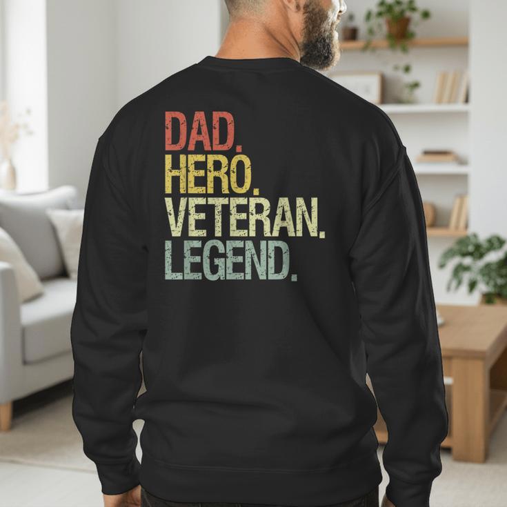 Veteran Dad Men's Sweatshirt Back Print Veteran Dad Men's Sweatshirt Back Print