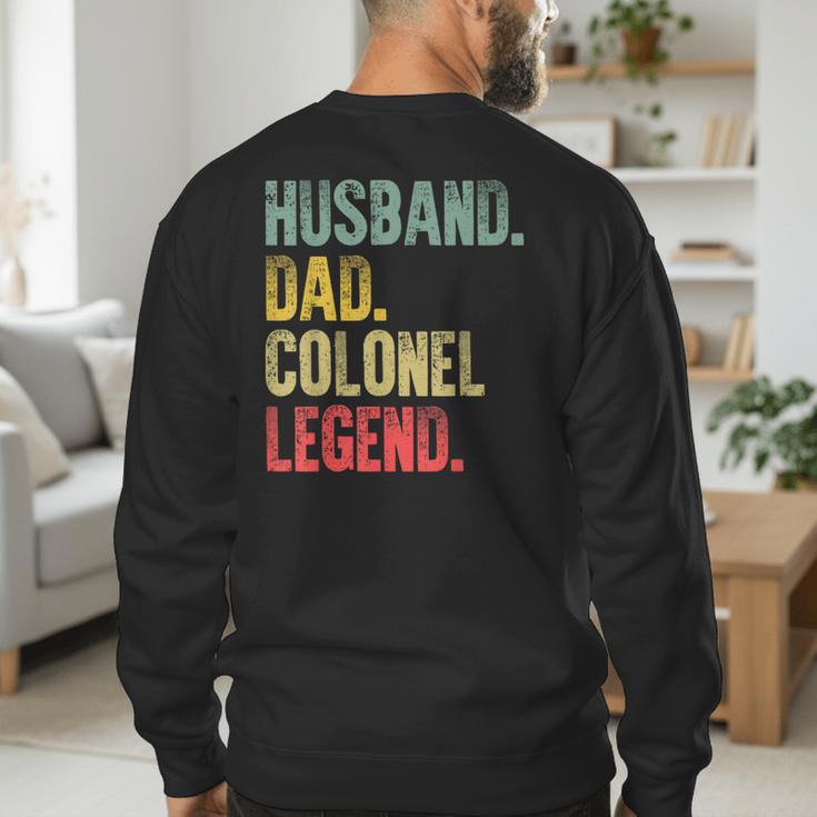 Vintage Husband Dad Colonel Legend Retro T-Shirt Men's Sweatshirt Back Print