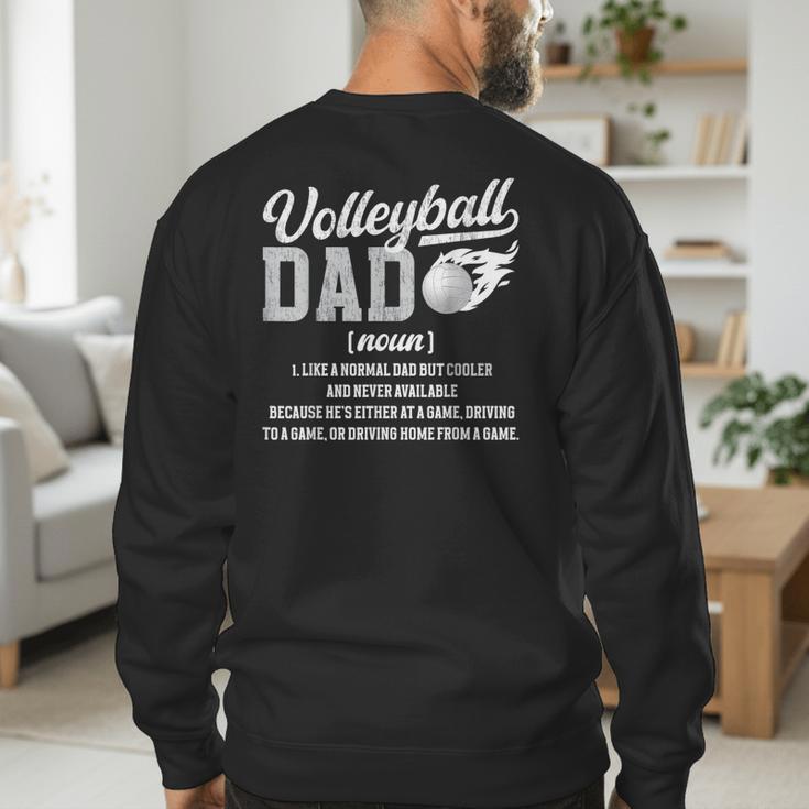 Volleyball Dad Definition Dad Of A Volleyball Player Father Men's Sweatshirt Back Print Volleyball Dad Definition Dad Of A Volleyball Player Father Men's Sweatshirt Back Print