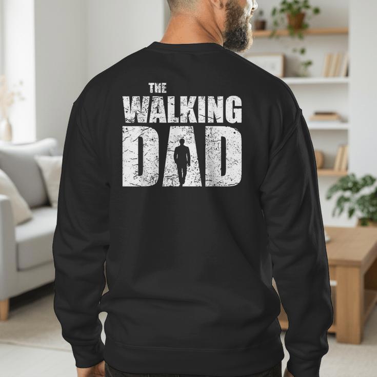 The Walking Dad Father Man Dead Retro Vintage Men Fun Men's Sweatshirt Back Print