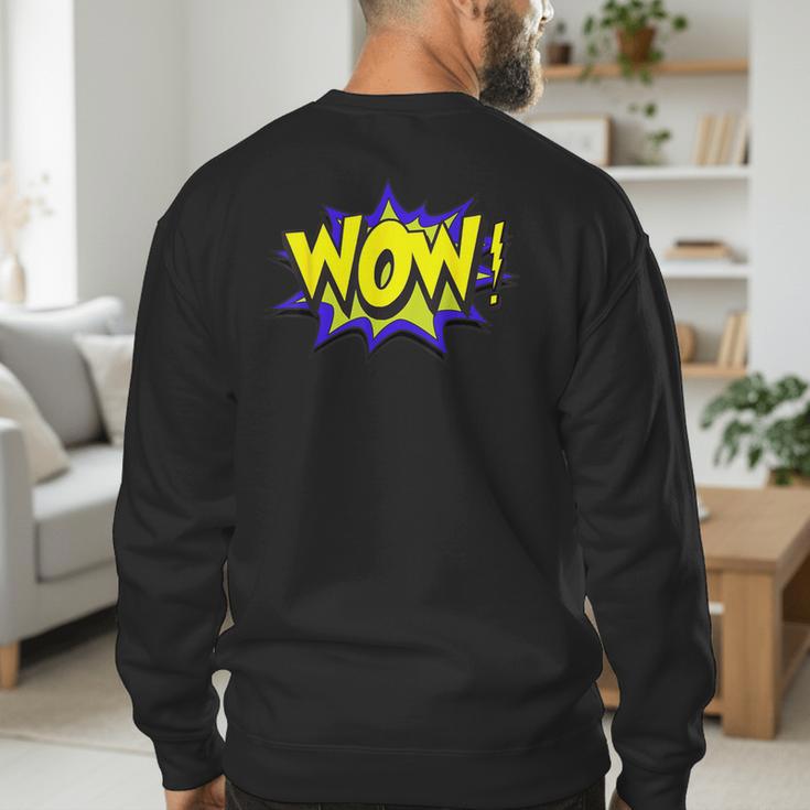 WowShirt WOW Dad Mom Men Women Boys Girls Tee Men's Sweatshirt Back Print WowShirt WOW Dad Mom Men Women Boys Girls Tee Men's Sweatshirt Back Print