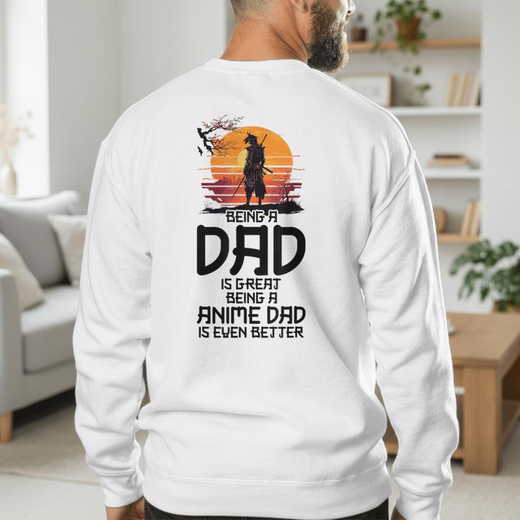 Anime Dad Jokes Father's Day Anamae Otaku Manga Japan Men's Sweatshirt Back Print