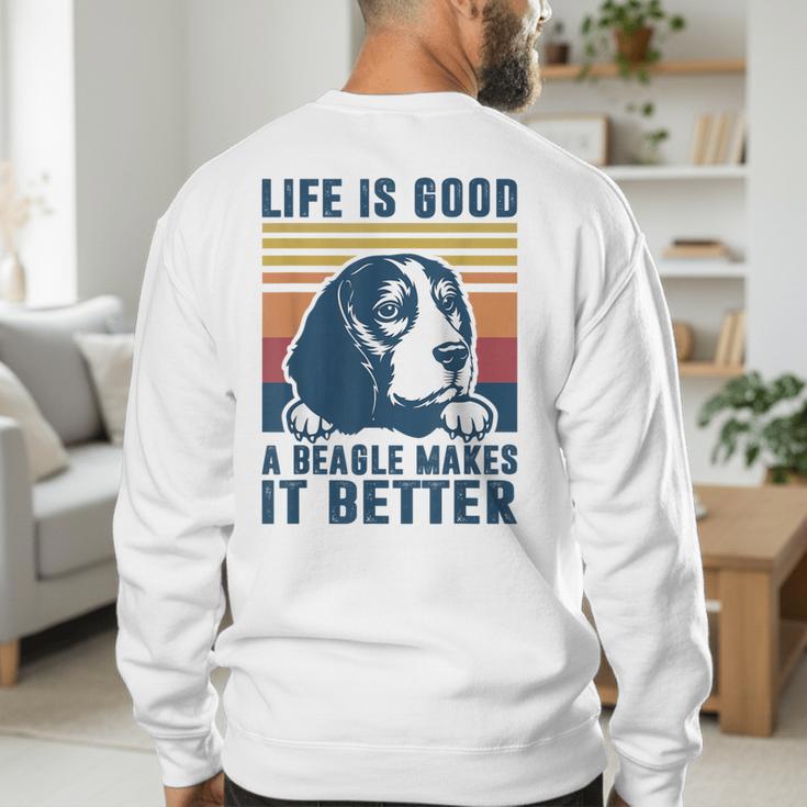 Beagle For Men Women Beagle Dog Mom Dad Beagle Men's Sweatshirt Back Print