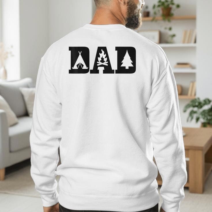Camping Dad Father's Day Outdoor Bushcraft Camper Men's Sweatshirt Back Print