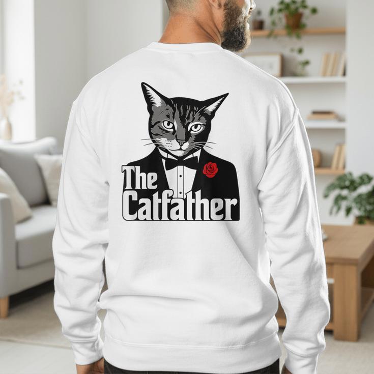 The Cat Father Cool Cat Dad Cat Lovers Men's Sweatshirt Back Print