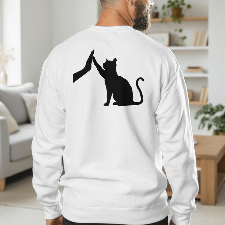 Cat Lover Cat Mom Cat Dad Men Women & Kids Cute Cat Men's Sweatshirt Back Print