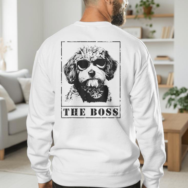 The Cavapoo Boss Mom Dad Dog Lover Men's Sweatshirt Back Print