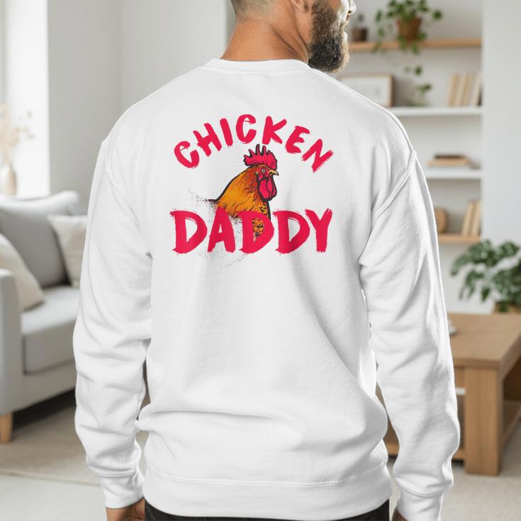 Chicken Dad Rooster Daddy Farmer Men's Sweatshirt Back Print