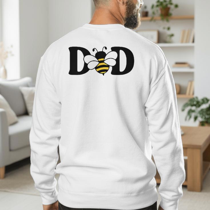 Dad Bee Cute Beekeeping 1st Birthday Matching Family Dada Men's Sweatshirt Back Print
