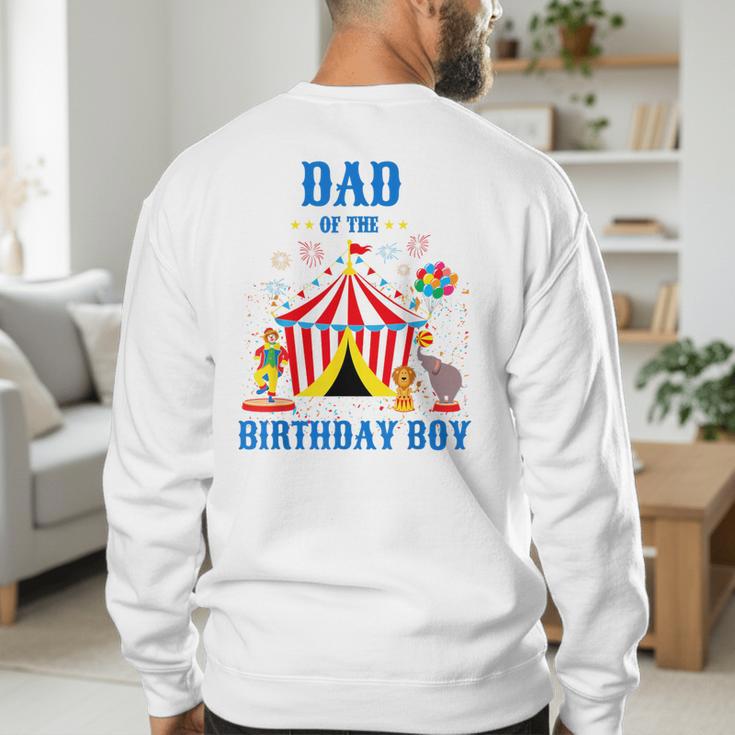 Dad Of The Birthday Boy Circus Ringmaster Party Birthday Men's Sweatshirt Back Print