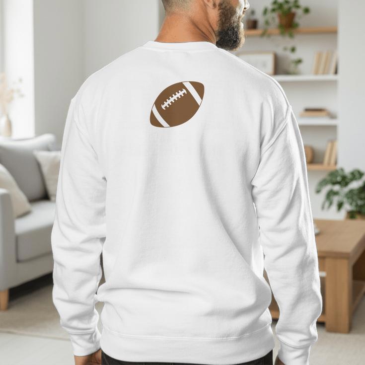 Dad Of The Birthday Boy Football Lover First Birthday Party Men's Sweatshirt Back Print
