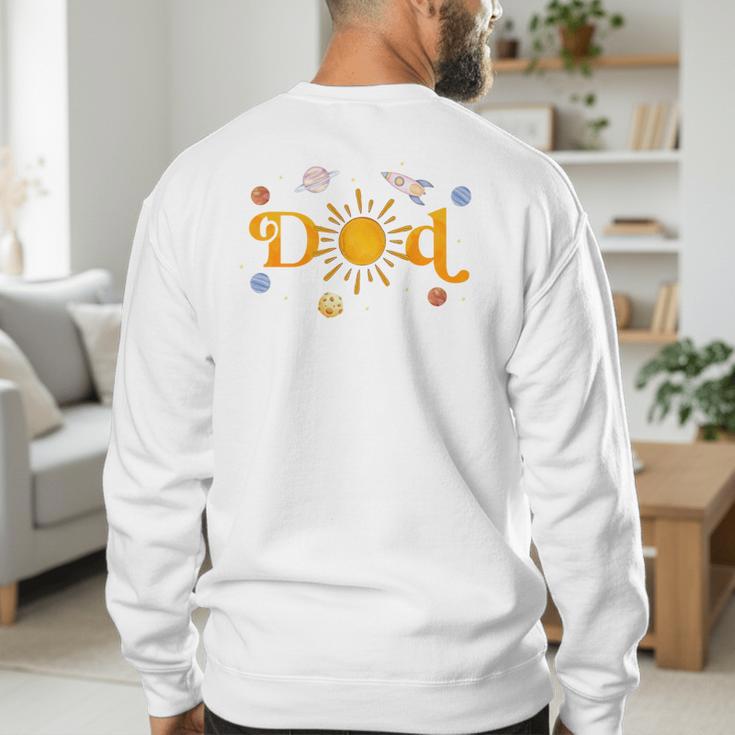 Dad Of The Birthday First Trip Around The Sun Bday Boy Men's Sweatshirt Back Print